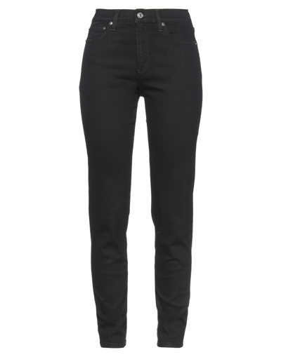 ROY ROGERS ROŸ ROGER'S WOMAN JEANS BLACK SIZE 25 COTTON, POLYESTER, RUBBER