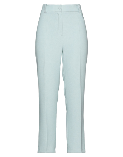 Hebe Studio The Smoking High Waist Cady Pants In Aqua