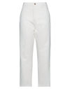 Bonheur Woman Pants Ivory Size 30 Cotton In White