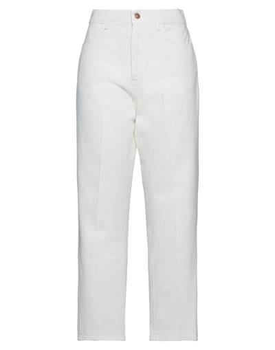 Bonheur Woman Pants Ivory Size 30 Cotton In White