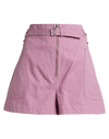 Isabel Marant Étoile Marant Étoile Woman Shorts & Bermuda Shorts Mauve Size 10 Cotton, Linen In Purple