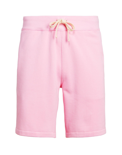 Polo Ralph Lauren Man Shorts & Bermuda Shorts Pink Size M Cotton, Recycled Polyester