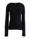 Joseph Round-neck Silk-blend Sweater In Black