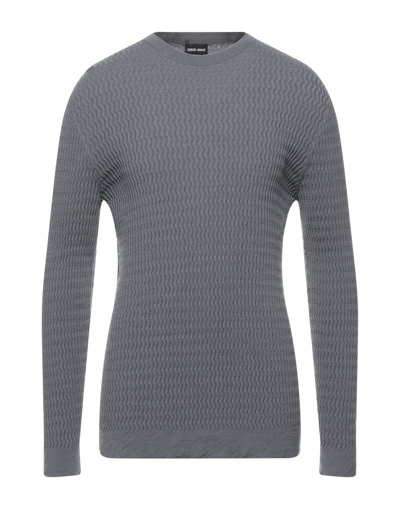 Giorgio Armani Sweaters In Grey