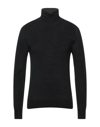 IRISH CRONE IRISH CRONE MAN TURTLENECK BLACK SIZE XL MERINO WOOL