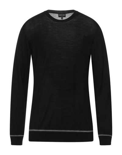 Giorgio Armani Sweaters In Black