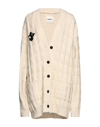 Jil Sander Plus Embroidered Ribbed-knit Wool Cardigan In Ivory