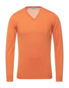 Alpha Studio Sweaters In Orange