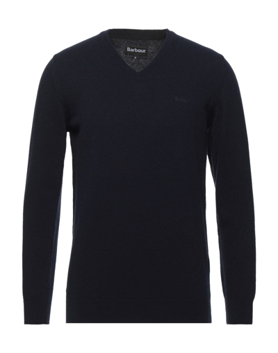 Barbour Man Sweater Midnight Blue Size S Wool In Dark Blue