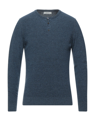 Alpha Studio Sweaters In Blue