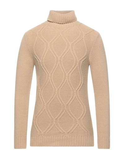 Grey Daniele Alessandrini Turtlenecks In Beige