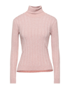 Gabardine Turtlenecks In Pink