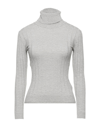 Gabardine Turtlenecks In Grey