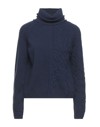 High Turtlenecks In Dark Blue