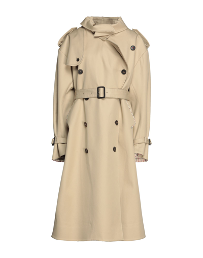 Maison Margiela Overcoats In Beige