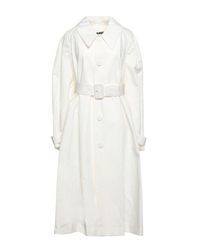 Jil Sander Overcoats In White