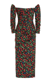 Carolina Herrera Women's Off-the-shoulder Stretch Cotton Midi Dress In Multi