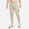 Nike Men's Dri-fit Futura Swoosh Tapered Jogger Pants In Khaki/black