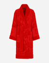 DOLCE & GABBANA BATH ROBE IN TERRY COTTON JACQUARD