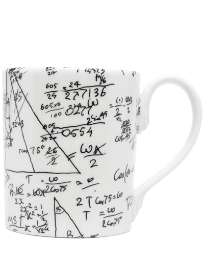 Fornasetti Scribble-print Mug In Weiss