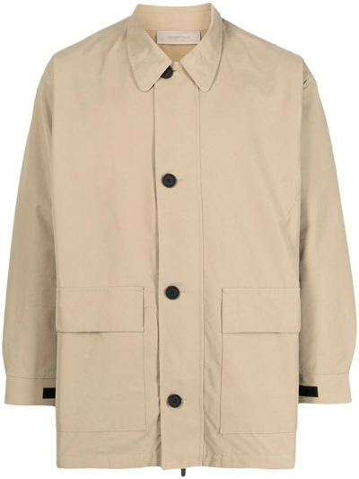 Essentials Barn Shirt Jacket In Brown