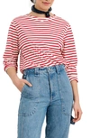 Alex Mill Beachside Stripe Cotton Top In White/red