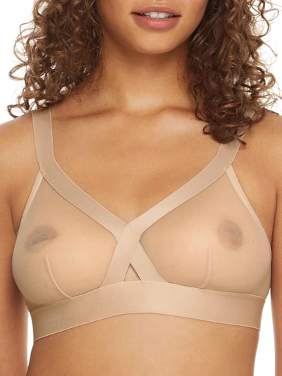 Dkny Sheers Bralette In Cashmere