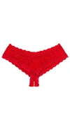 Hanky Panky After Midnight Crotchless Cheeky Hipster Lingerie 482921 In Red