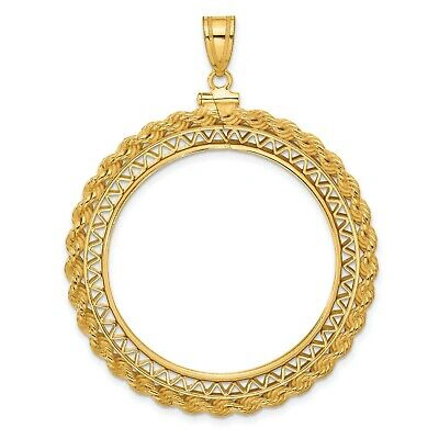 Pre-owned Jewelry Stores Network 1850-1907 Us $20 Liberty Double Eagle Screw Top Filigree Coin Bezel In 14k Gold