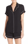 Nordstrom Lingerie Moonlight Short Pajamas In Black