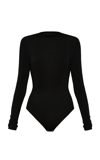 Materiel Off-shoulder Long-sleeve Bodysuit In Black