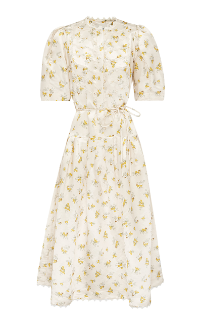 Alemais Women's Bea Silk-linen Midi Dress In Print