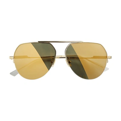 Bottega Veneta Classic Sunglasses In Gold