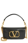 Valentino Garavani Women's Locò Small Shoulder Bag In Calfskin In Black