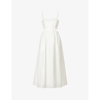 Zimmermann Jude Linen Midi Dress In White