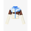 House Of Sunny On The Road Abstract-pattern Knitted Cardigan In Multi