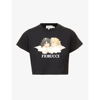 FIORUCCI ANGELS CROPPED COTTON-JERSEY T-SHIRT