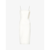 House Of Cb Womens Ivory Anja Corset Satin Midi Dress