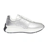 Alexander Mcqueen 50mm Sprint Runner Faux Leather Sneakers In Silver White Blk Sil