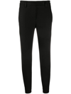 BRUNELLO CUCINELLI BLACK TAILORED CROPPED TROUSERS