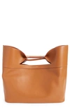 Alexander Mcqueen The Large Bow Leather Tote Bag In Tan
