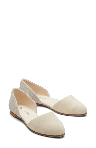 Toms Jutti D'orsay Flat In Natural