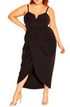 City Chic Sassy Dress In Black