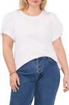 1.state Puff Sleeve Top In Ultra White