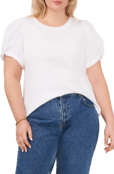1.state Puff Sleeve Top In Ultra White