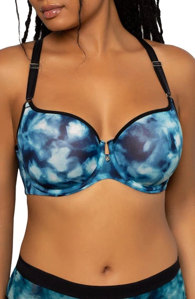 Curvy Couture Tulip Smooth Convertible Underwire Push-up Bra In Floral Wash