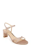 Jewel Badgley Mischka Omari Dress Sandal Women's Shoes In Rose Gold-tone Glitter