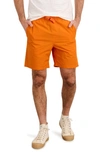 Alex Mill Saturday Cotton Shorts In Orange/ Red