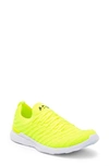 Apl Athletic Propulsion Labs Tracer Neon Techloom And Neoprene Running Sneakers In Energy / Black / White