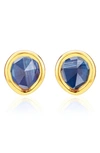 Monica Vinader Siren Mini Stud Earrings In Gold/ Kyanite
